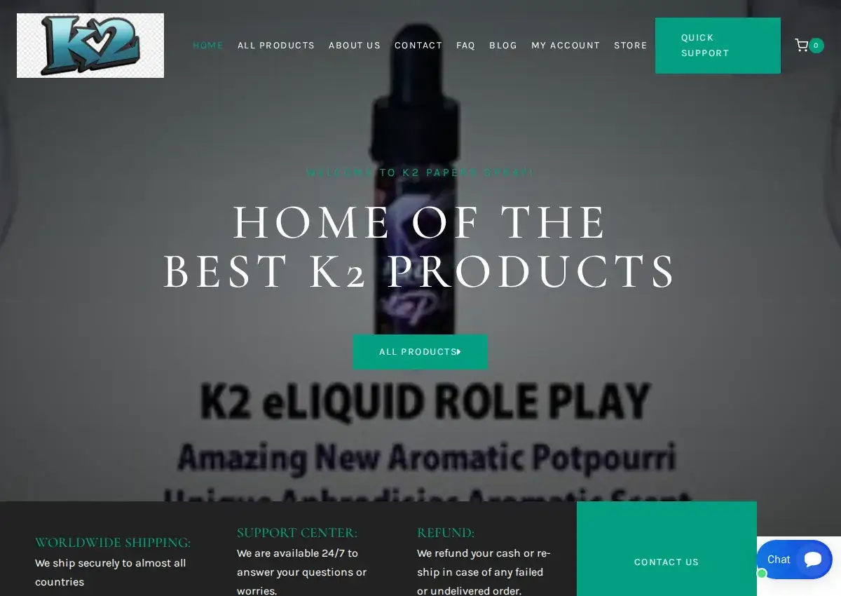 Store homepage