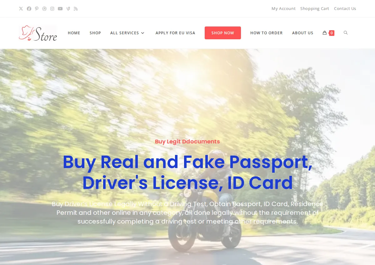 Store homepage
