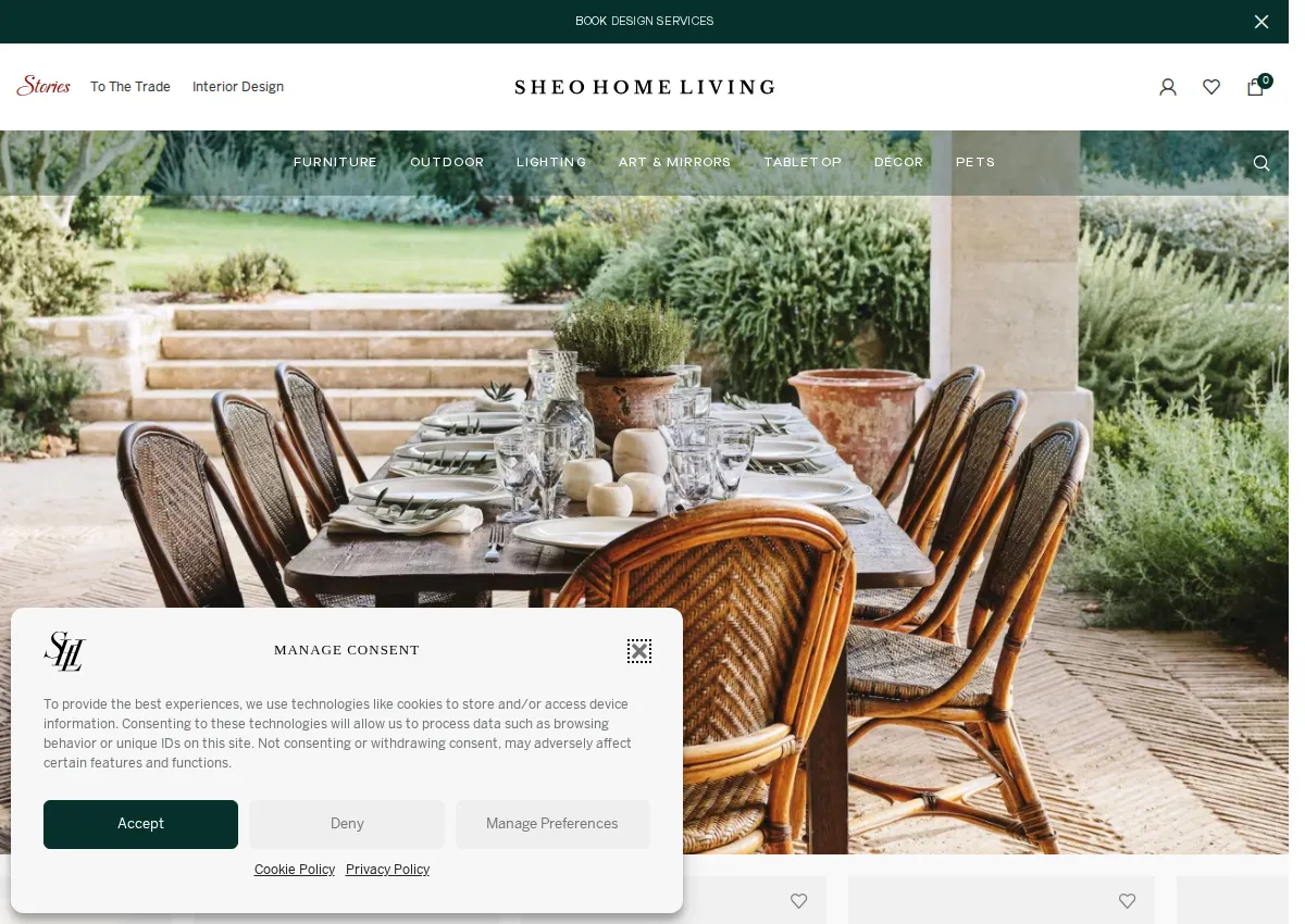 Store homepage