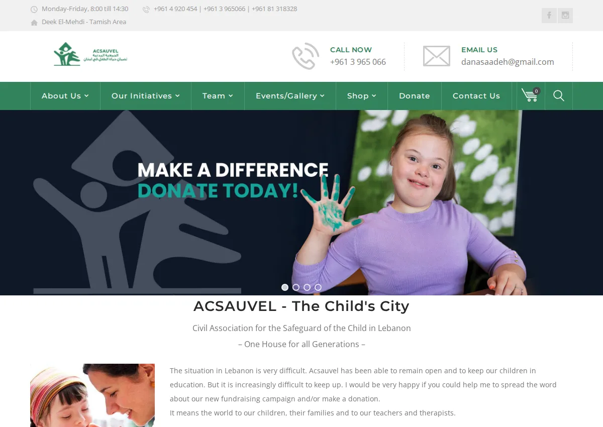 Store homepage