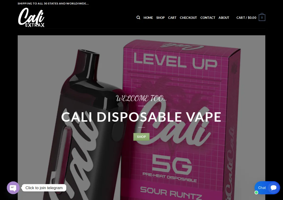 Store homepage