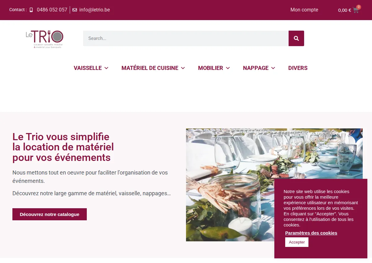 Store homepage