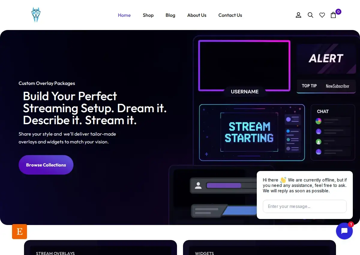 Store homepage