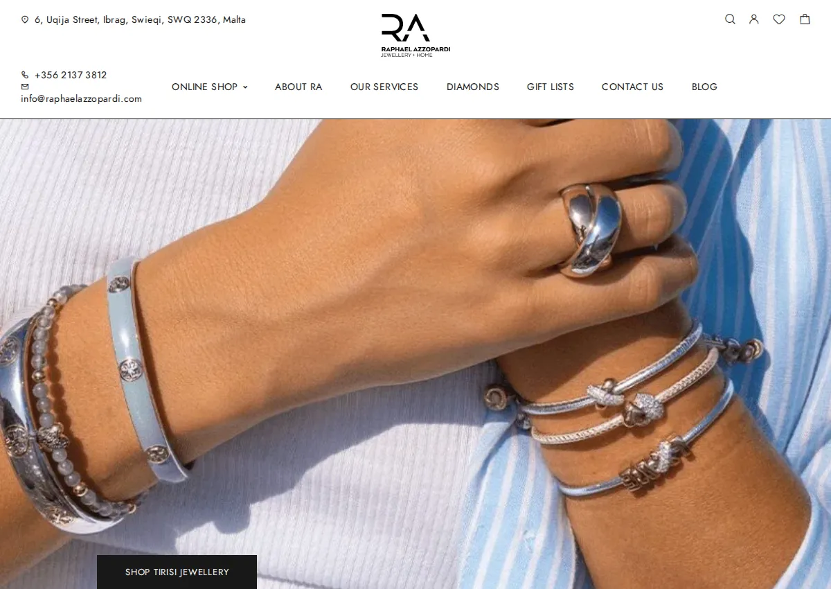 Store homepage