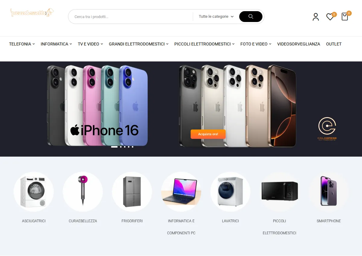 Store homepage