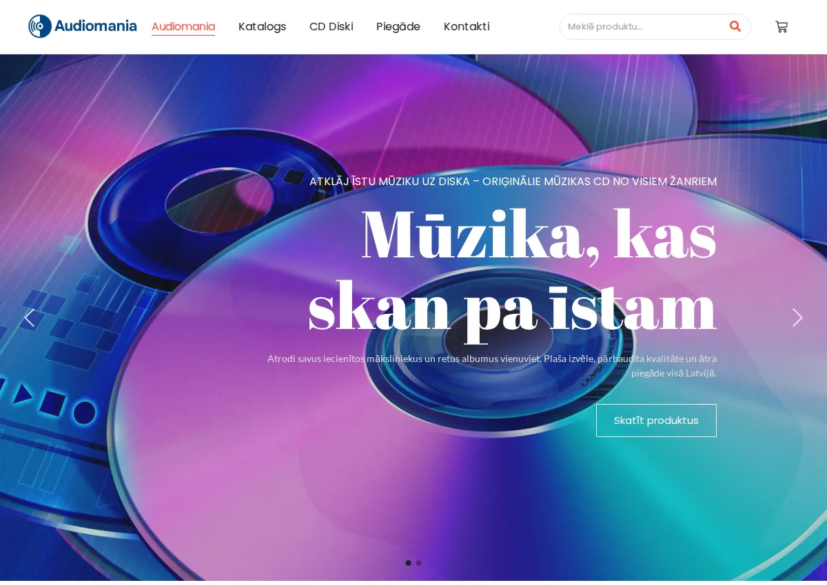 Store homepage