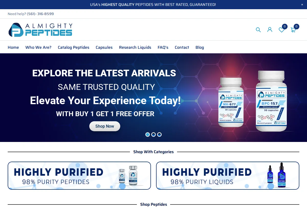 Store homepage