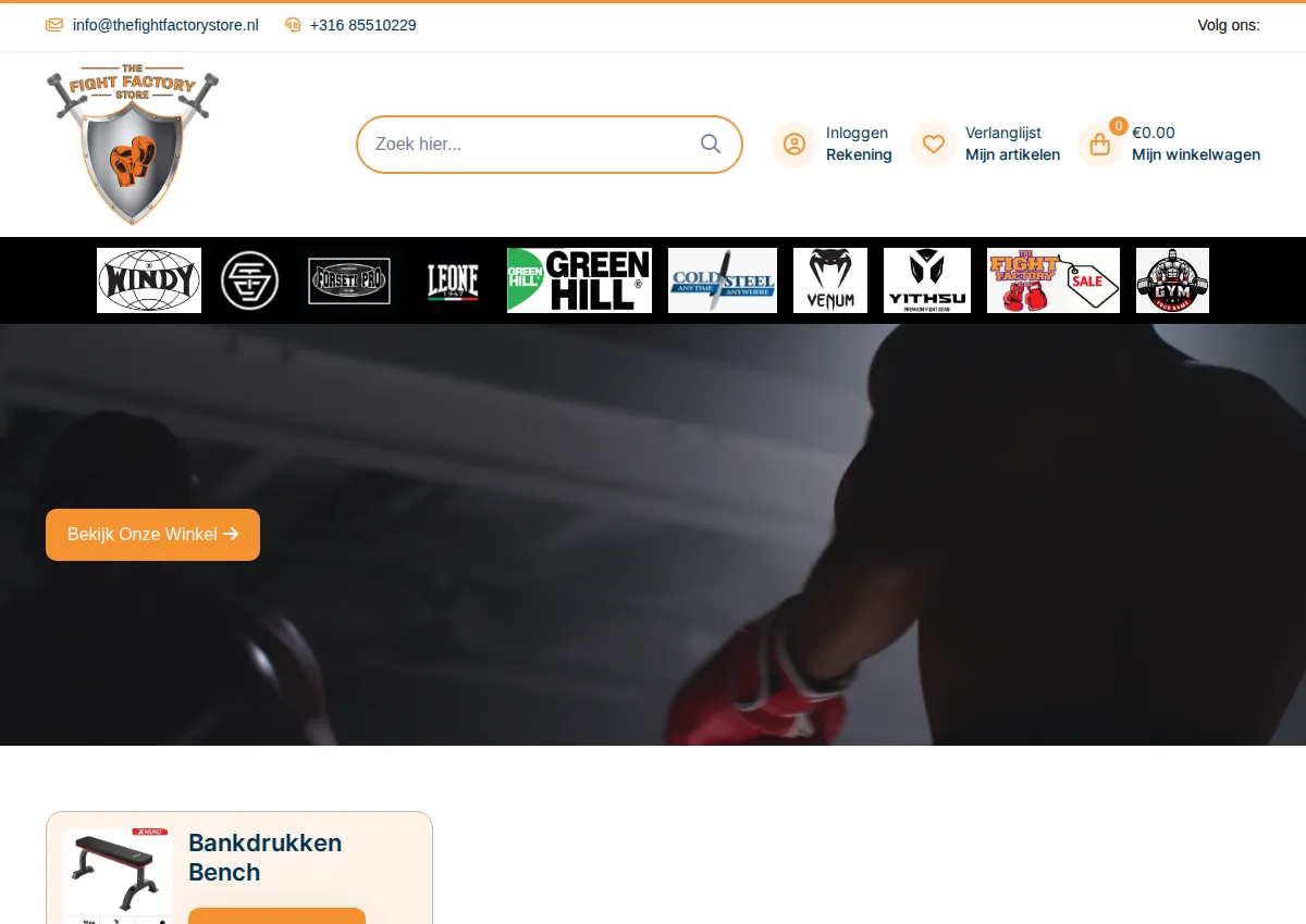 Store homepage