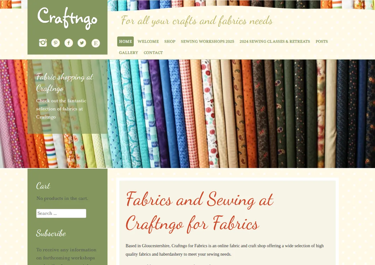 Store homepage