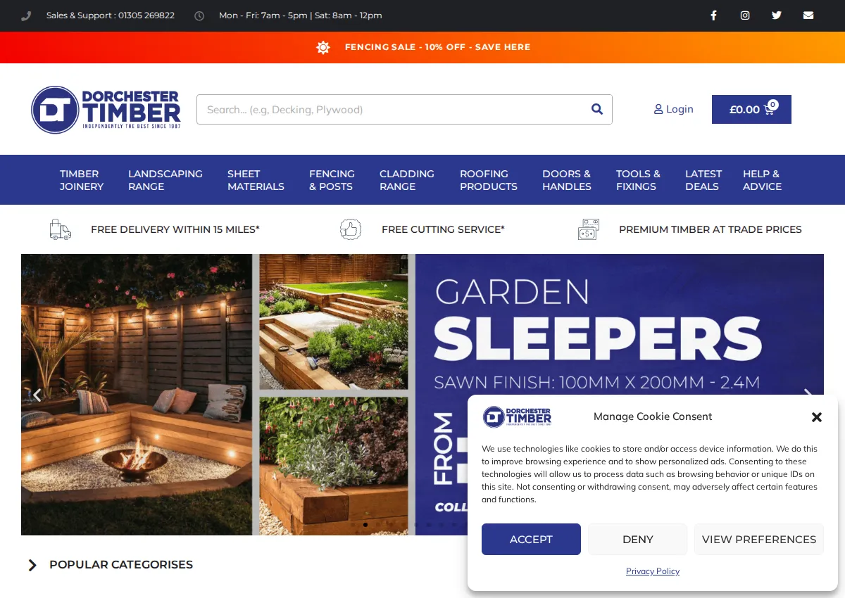 Store homepage