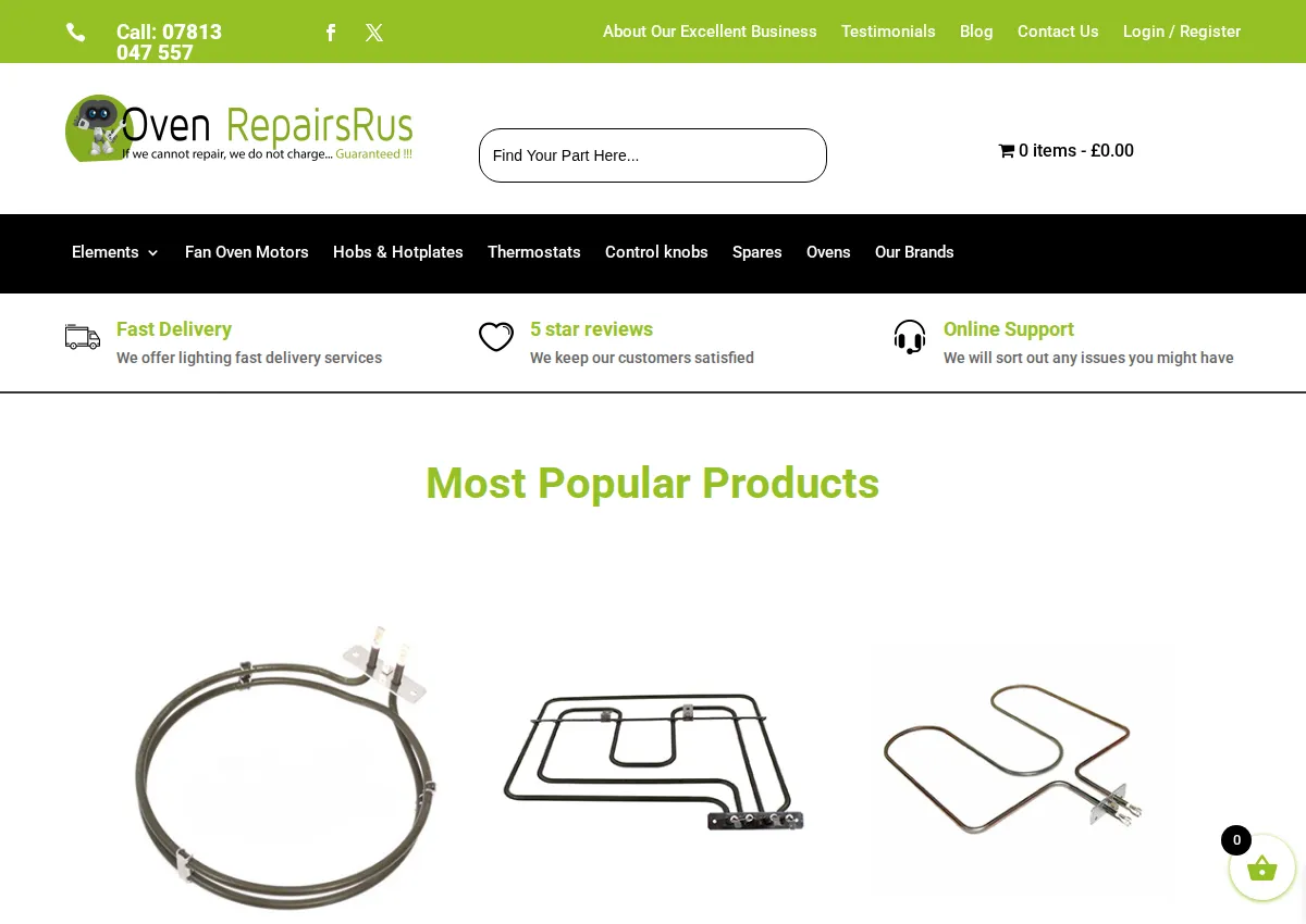 Store homepage
