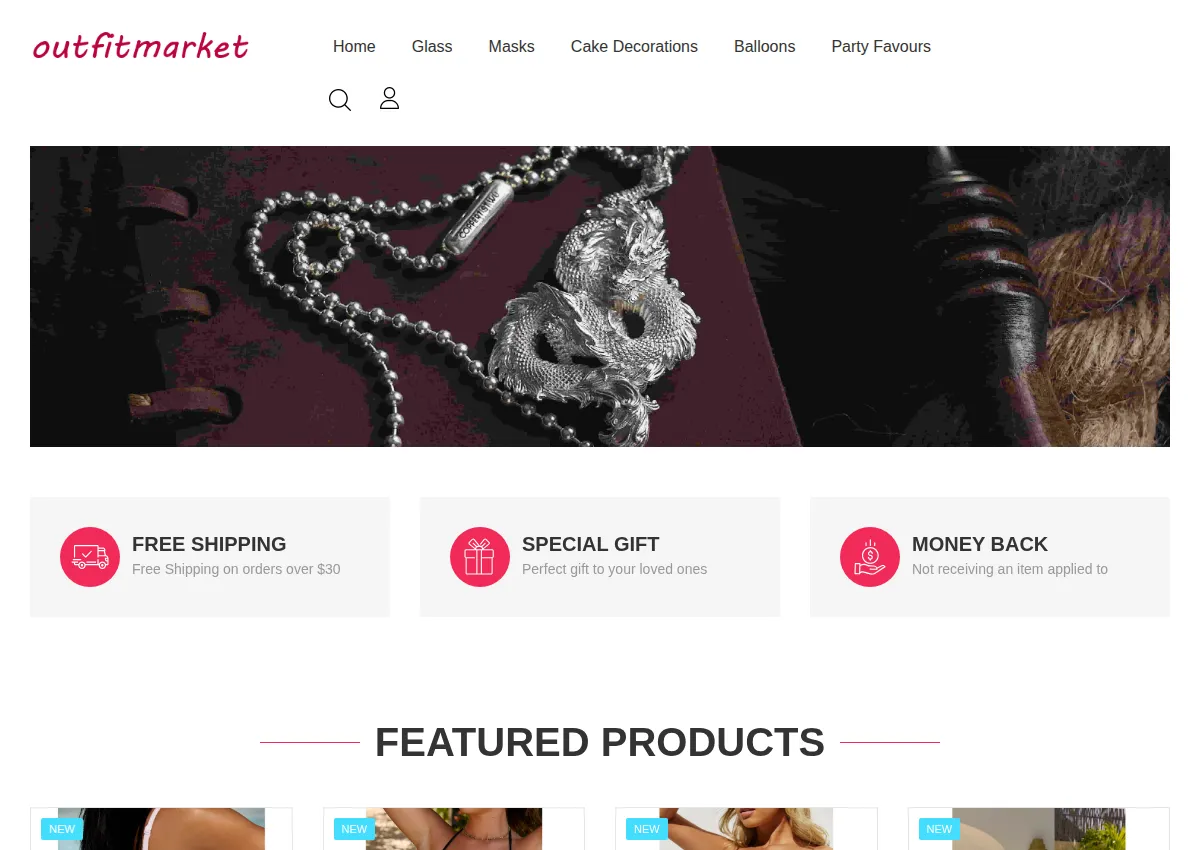 Store homepage