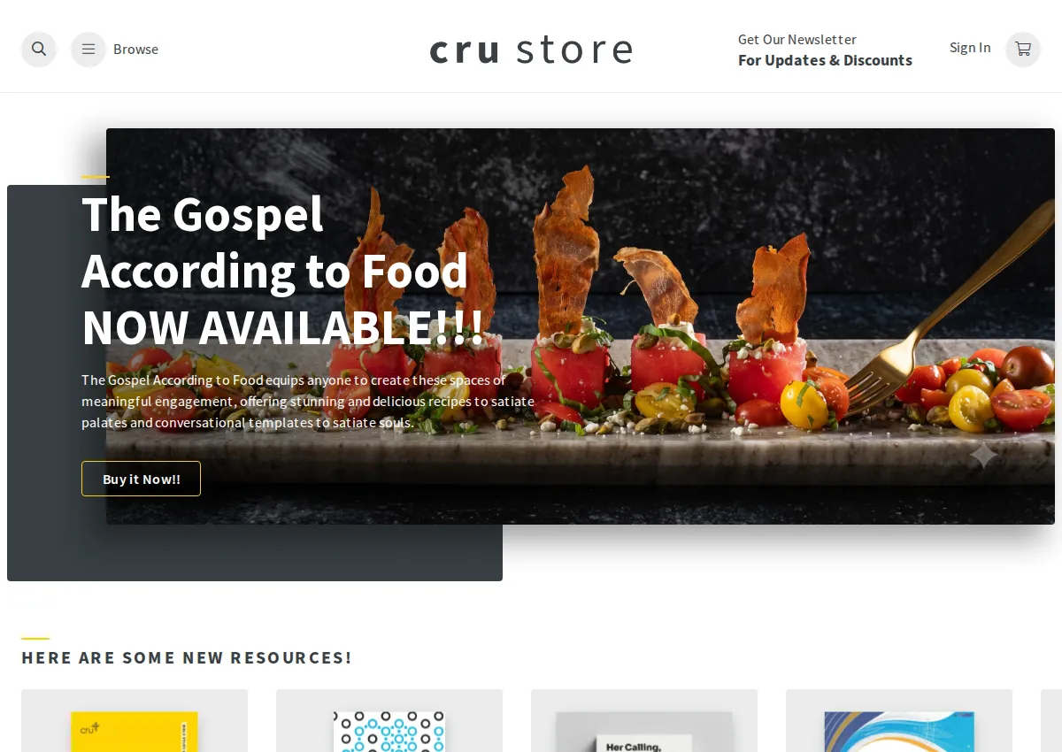 Store homepage