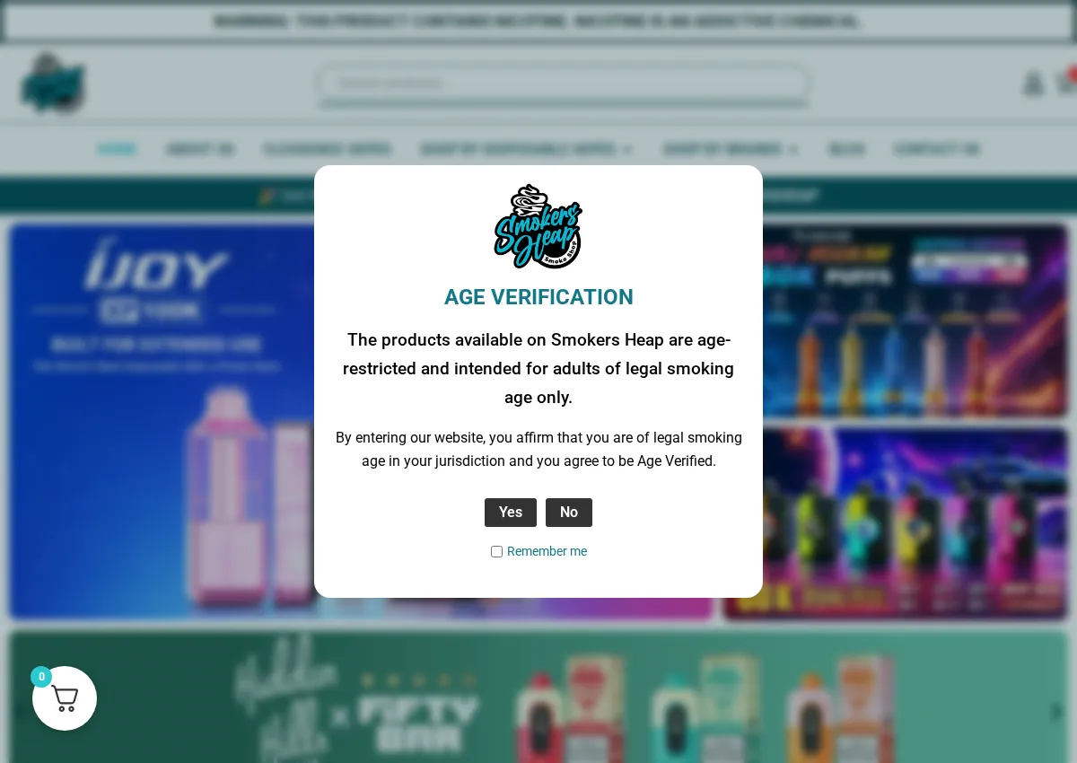 Store homepage