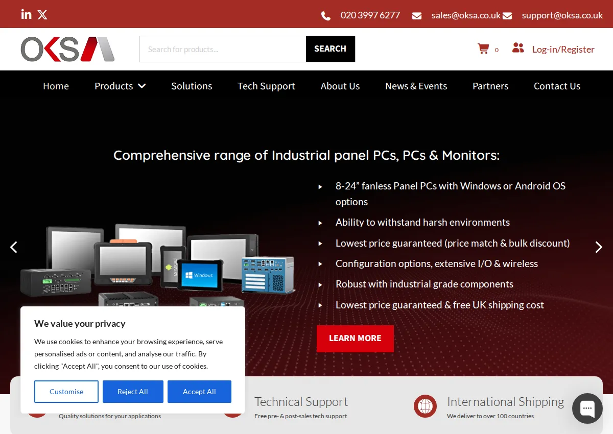 Store homepage