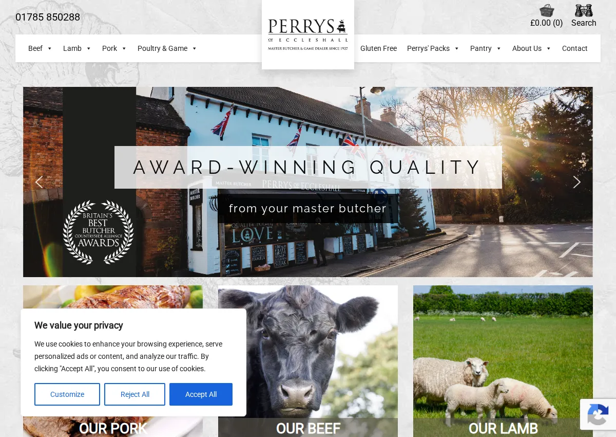 Store homepage