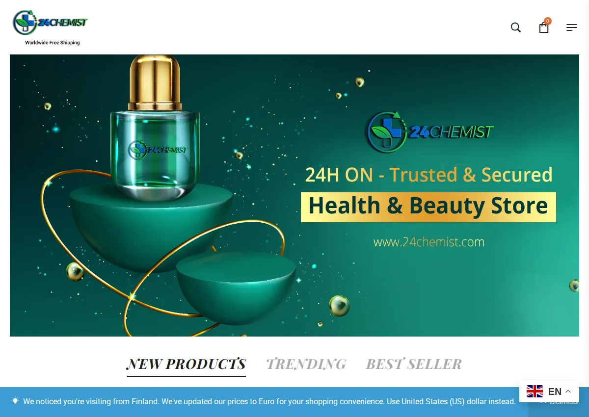 Store homepage
