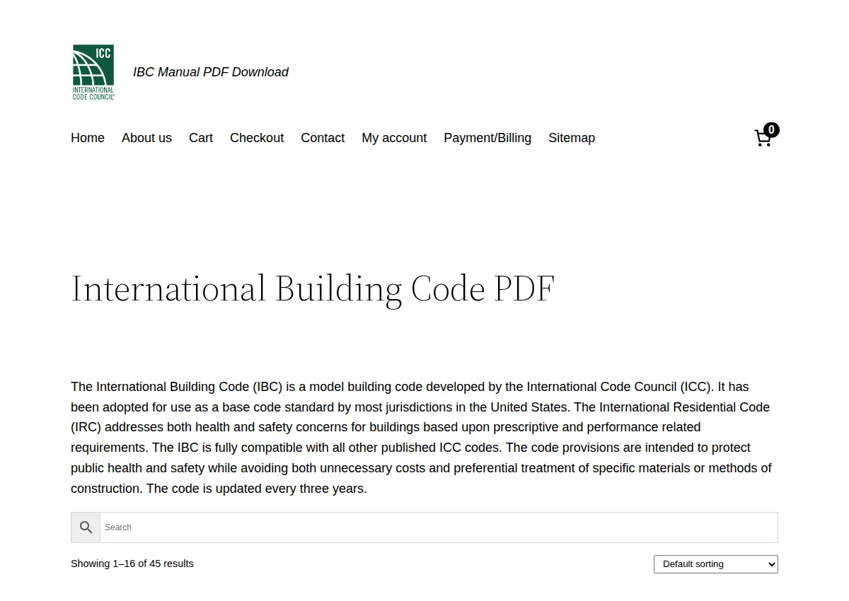 Store homepage