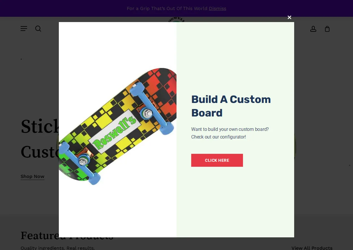 Store homepage