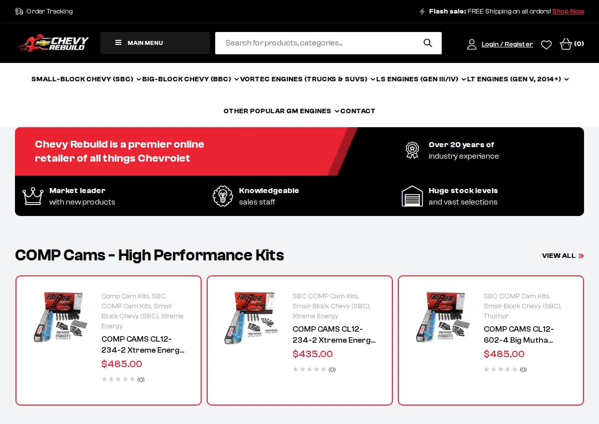 Store homepage