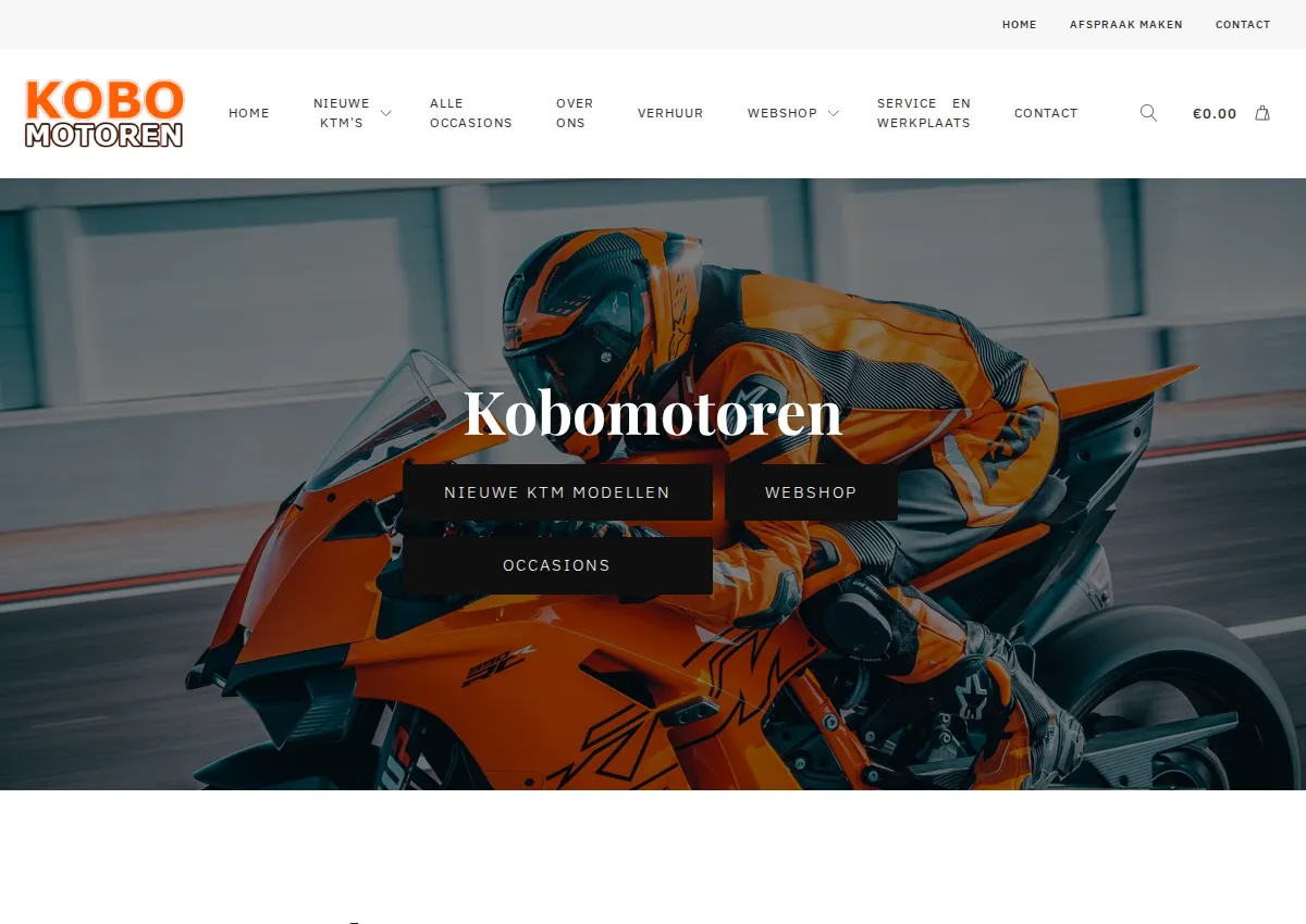 Store homepage