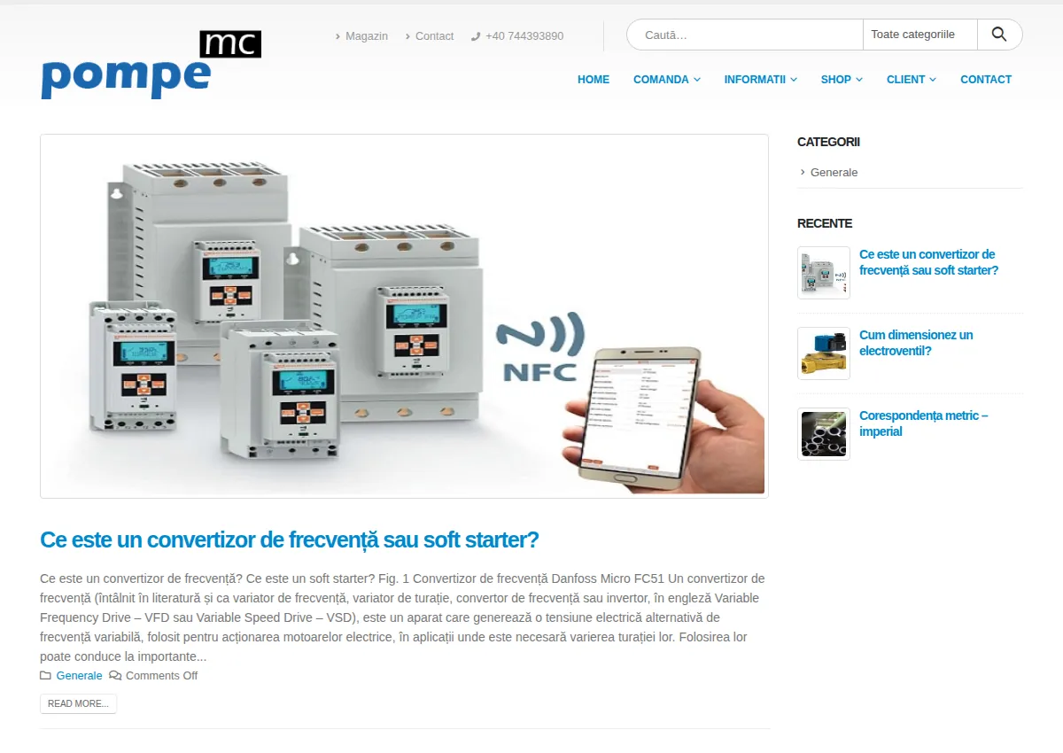 Store homepage