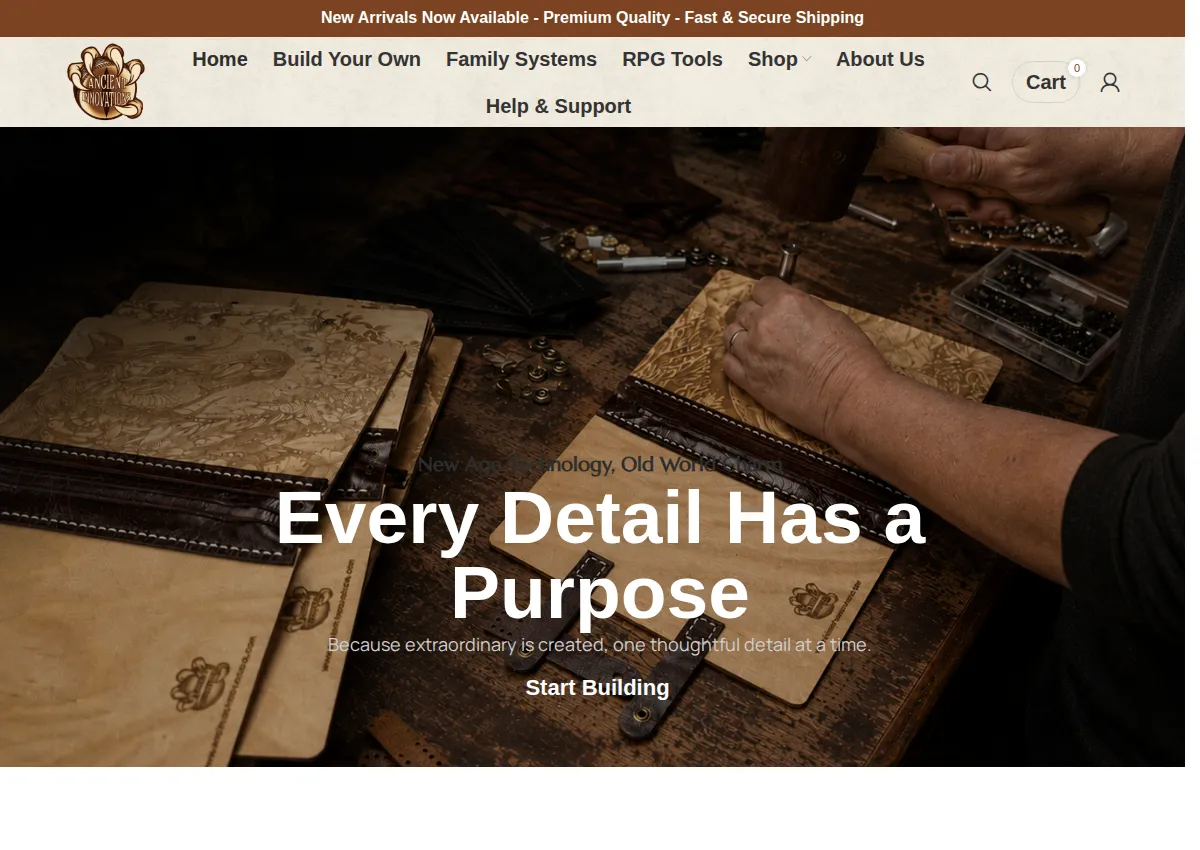 Store homepage