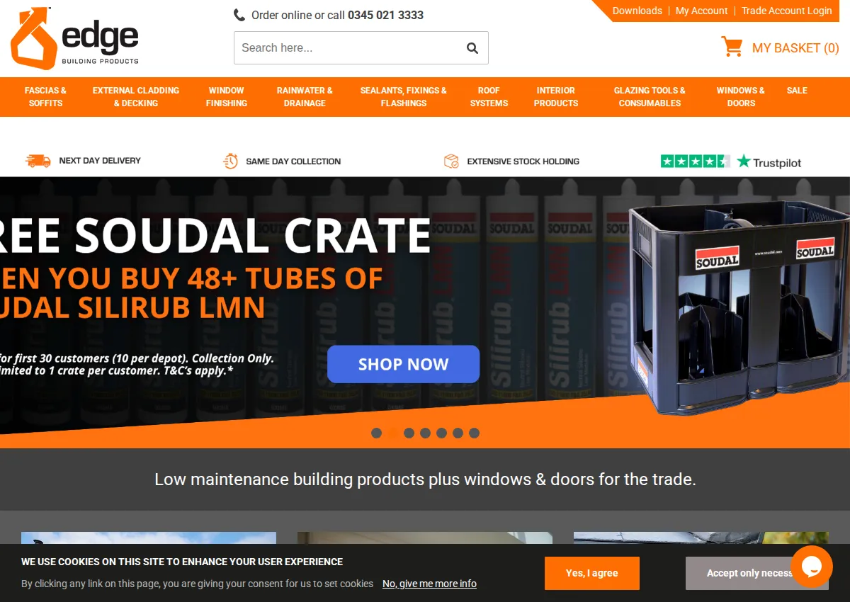 Store homepage