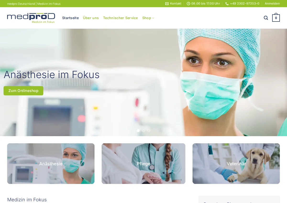 Store homepage