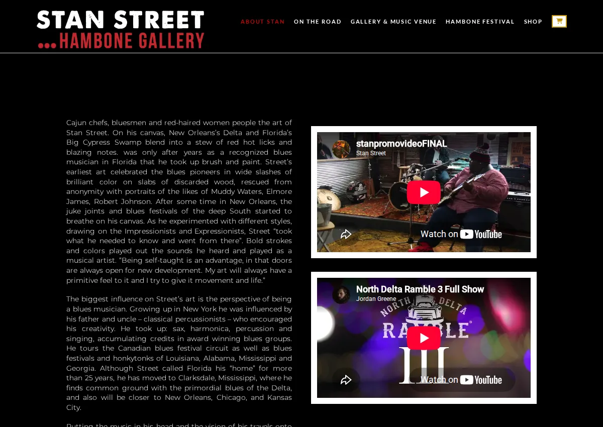 Store homepage