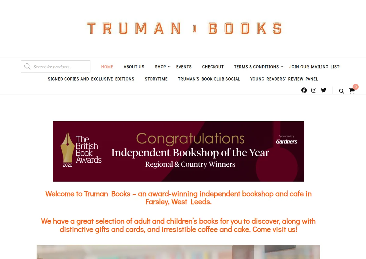 Store homepage