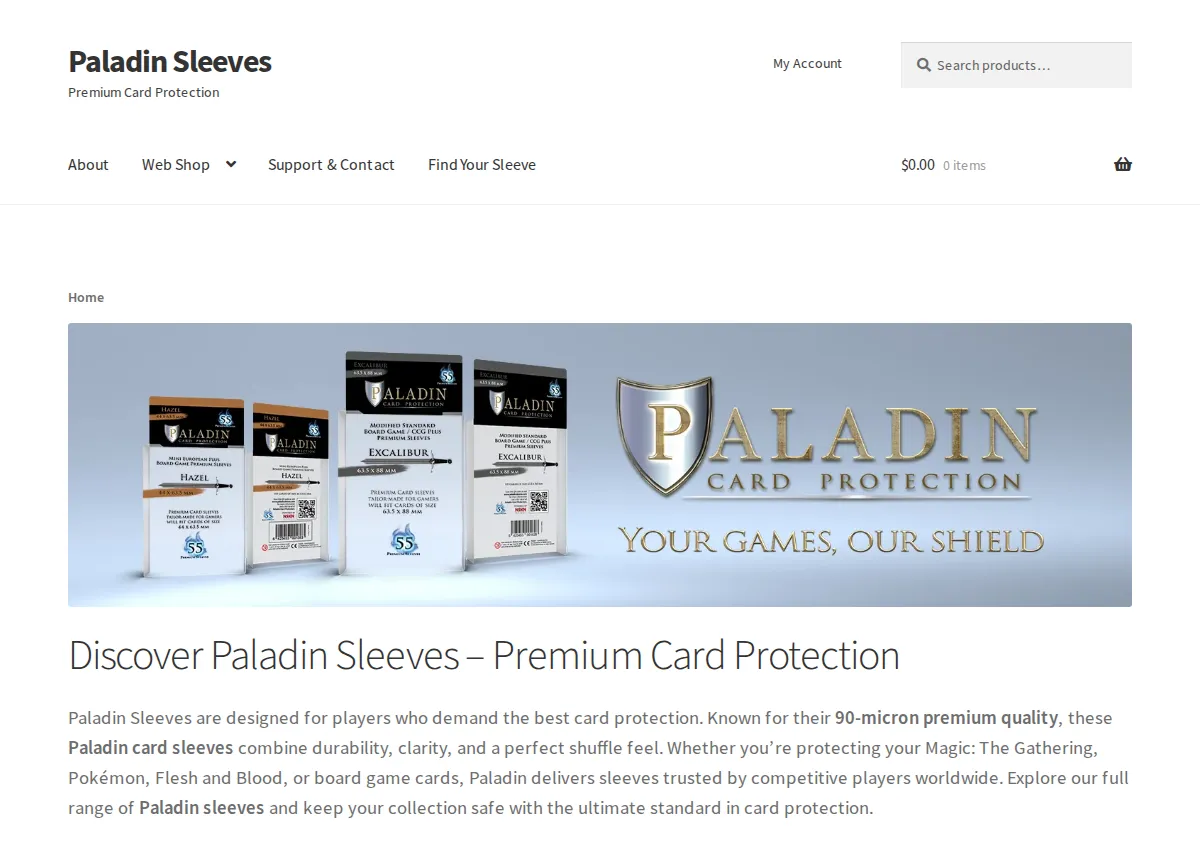 Store homepage