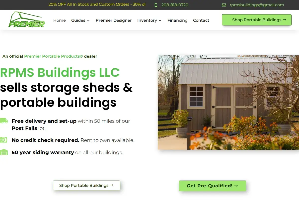 Store homepage
