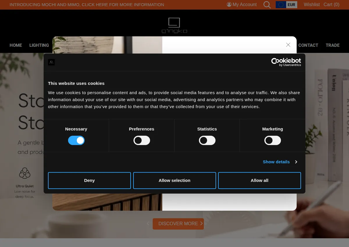 Store homepage