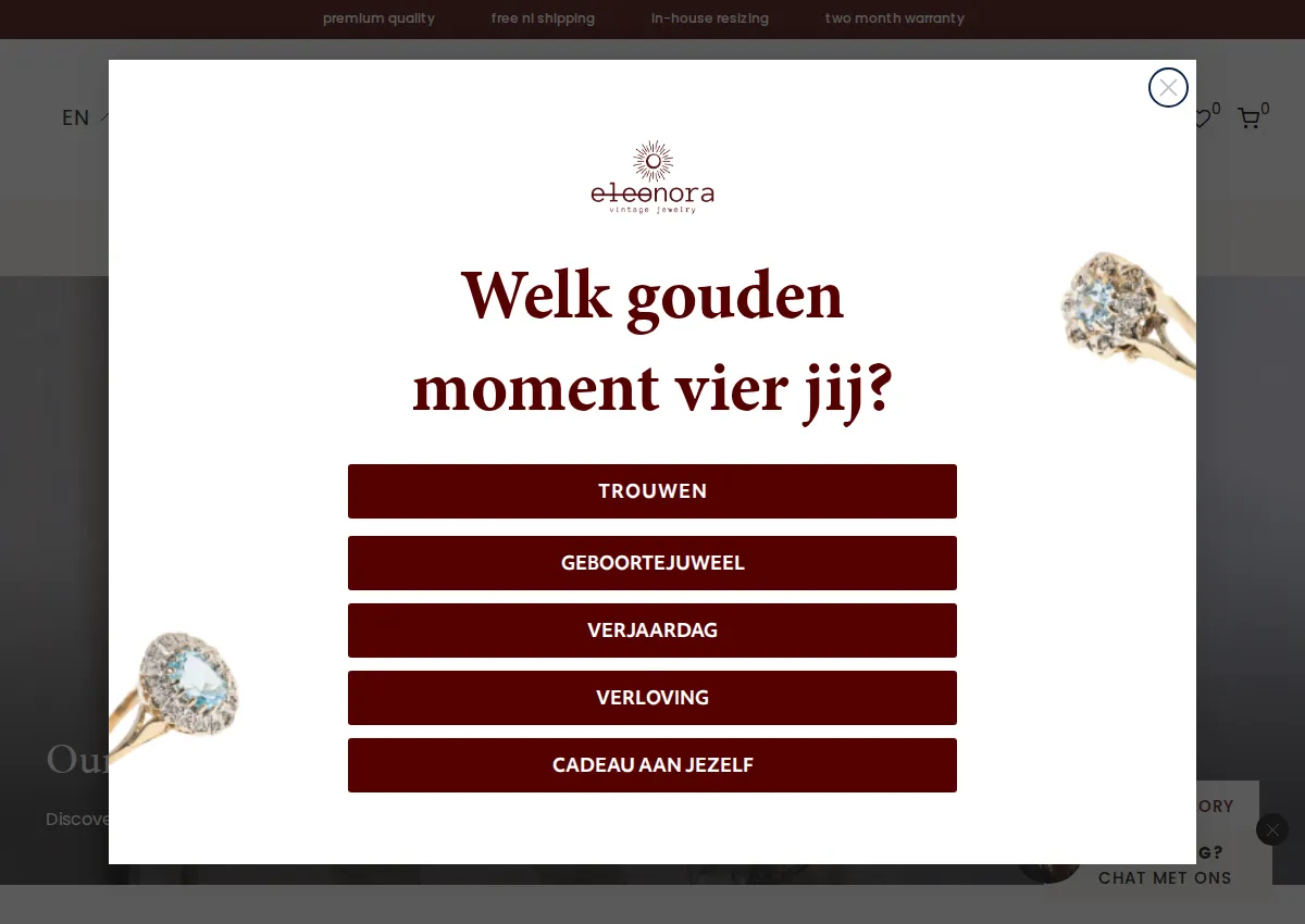Store homepage