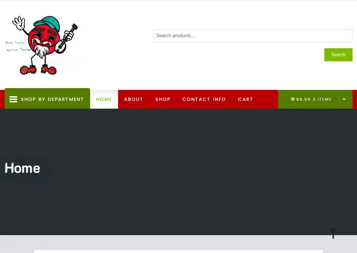 Store homepage