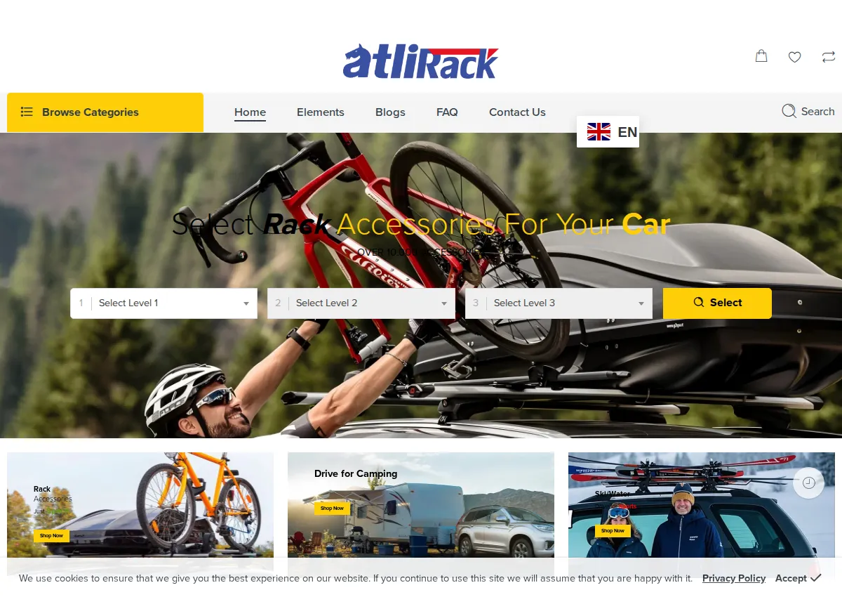 Store homepage