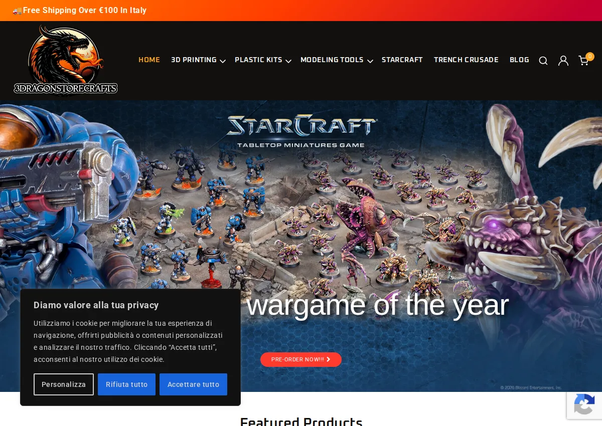 Store homepage