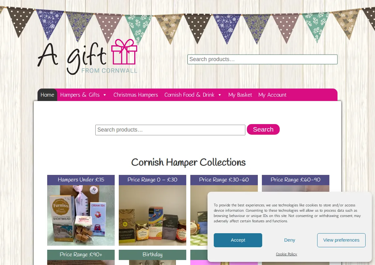 Store homepage