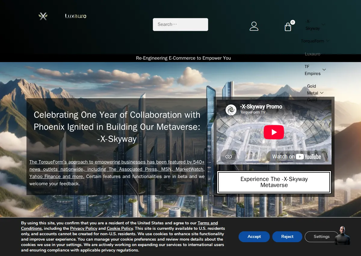 Store homepage