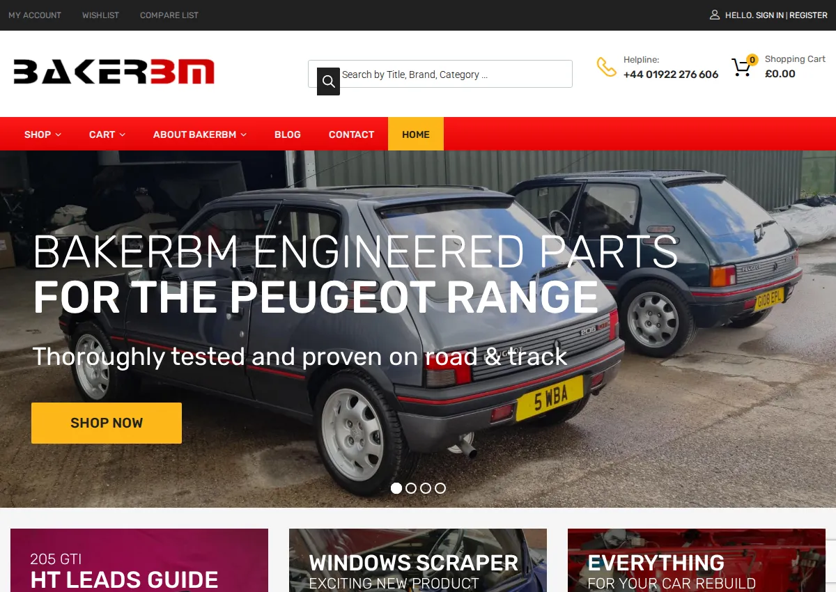 Store homepage