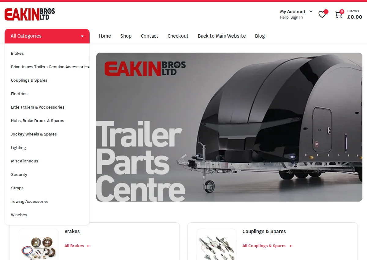 Store homepage