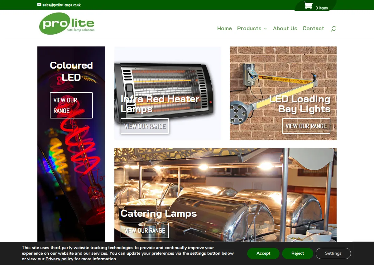 Store homepage