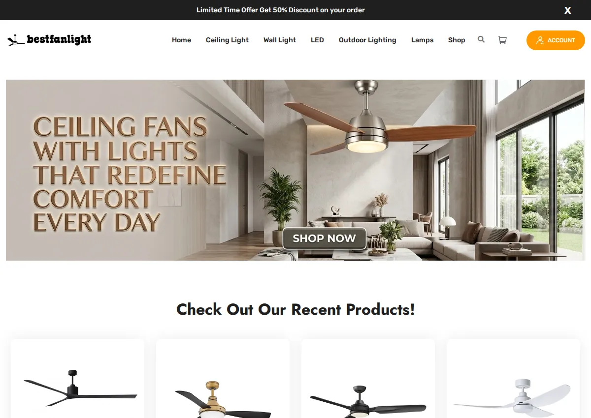 Store homepage