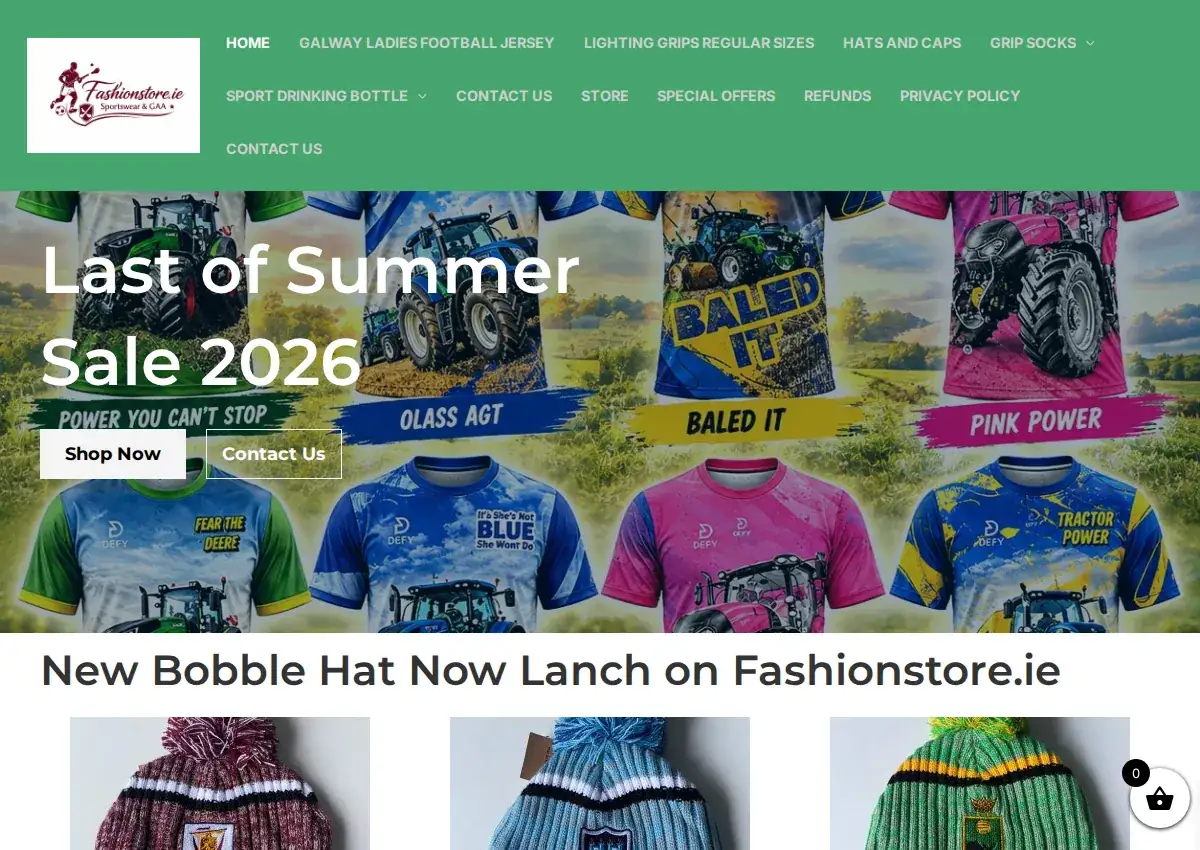 Store homepage