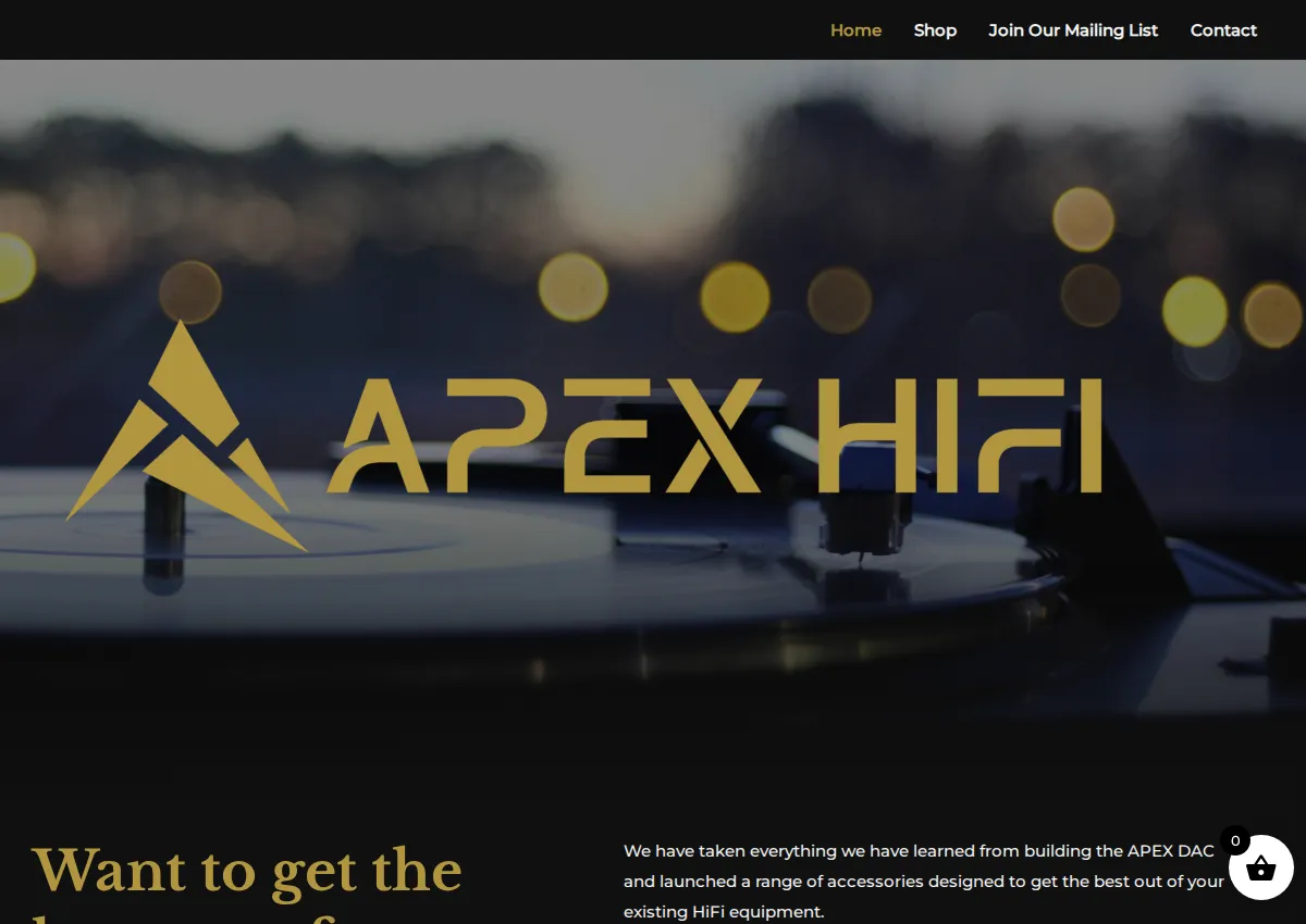 Store homepage