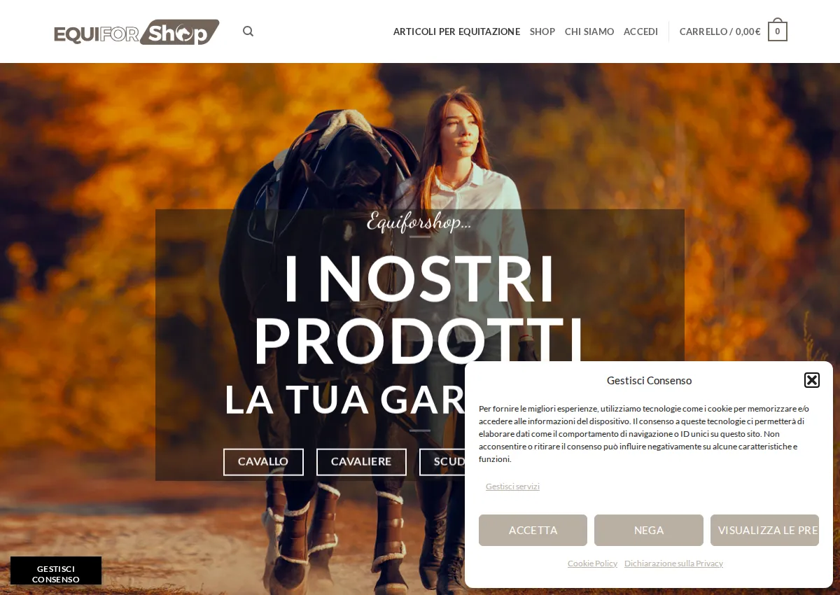 Store homepage