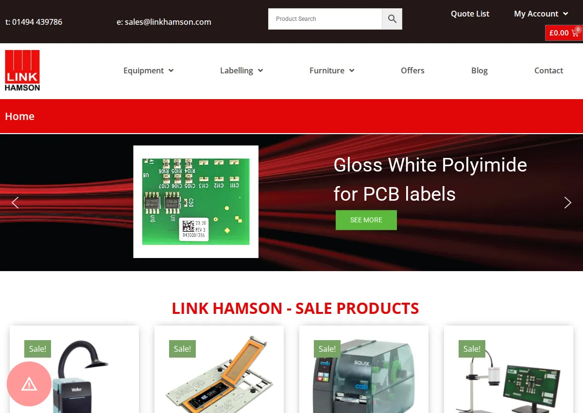Store homepage