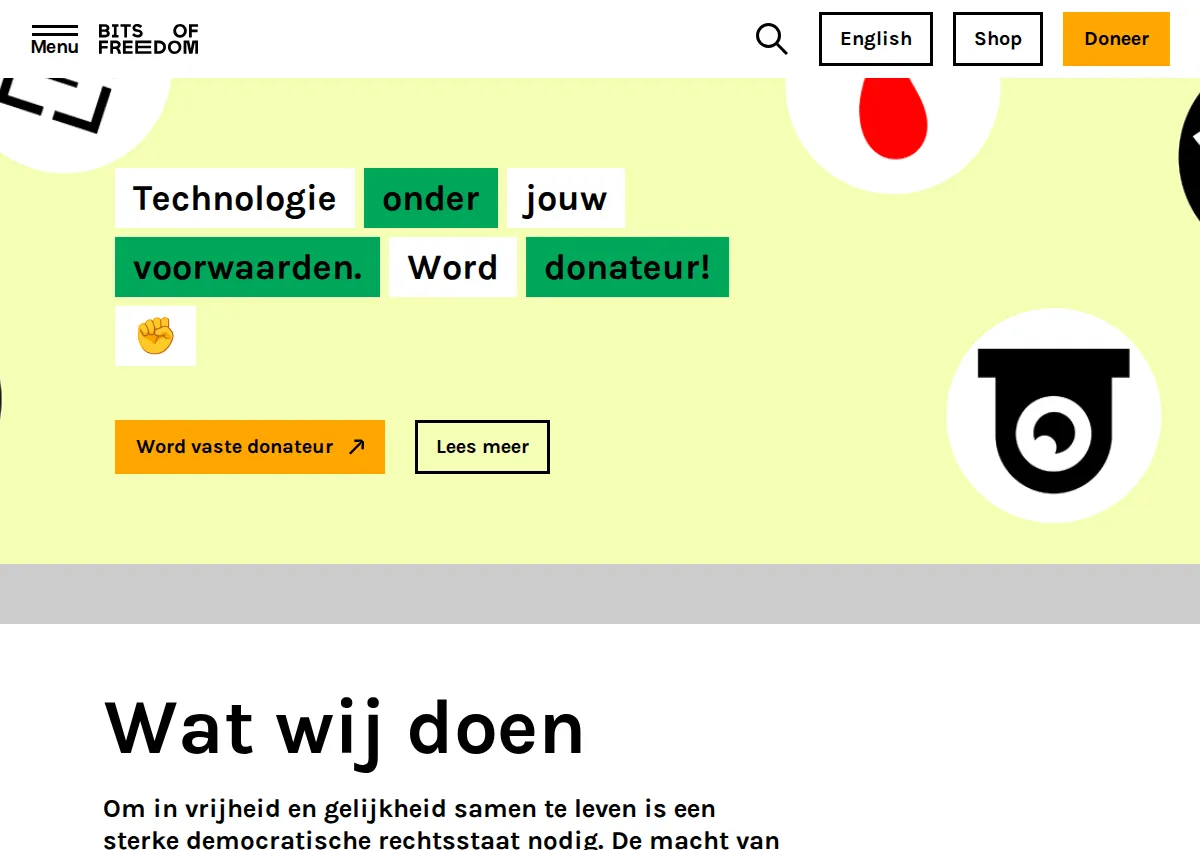 Store homepage