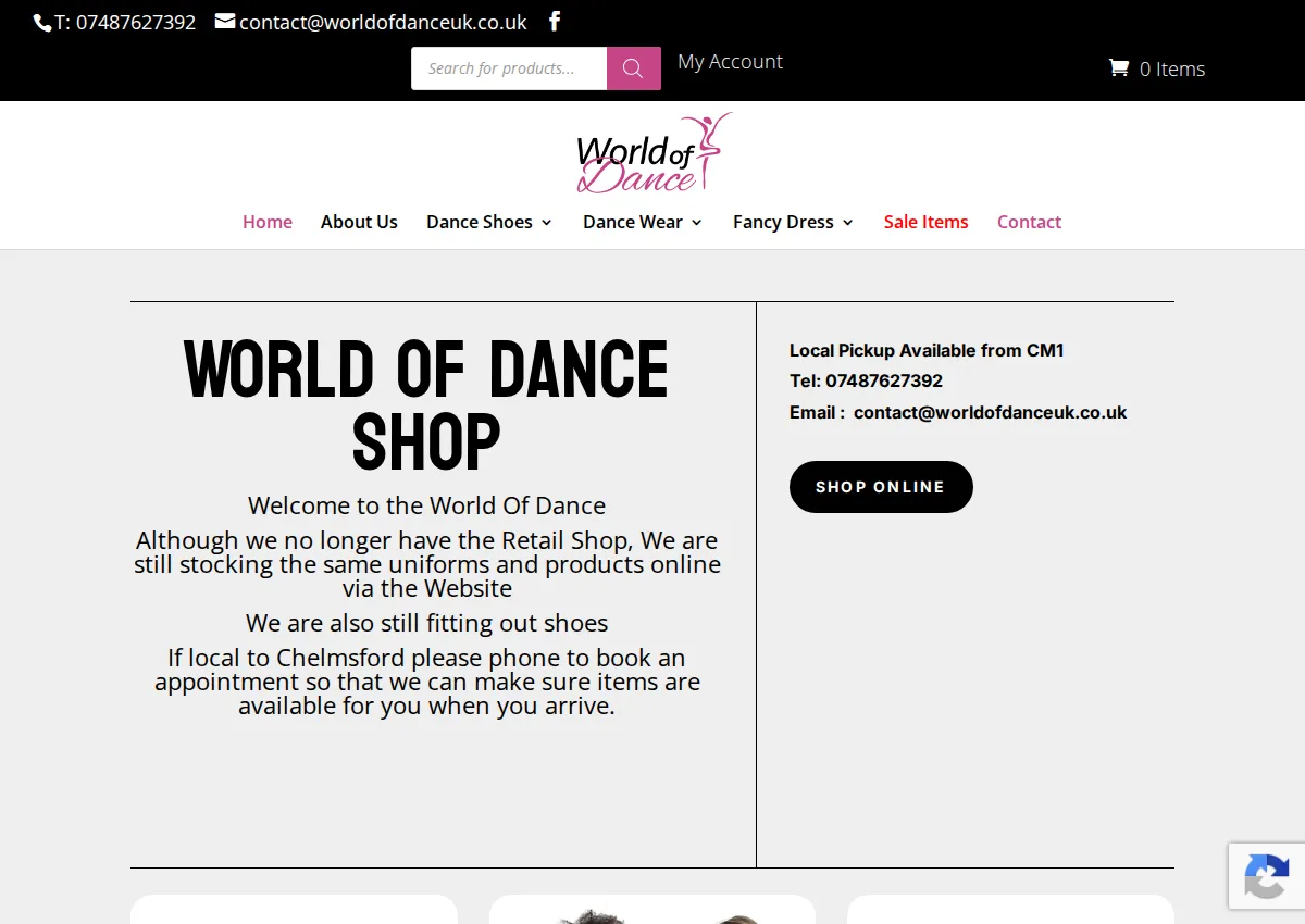 Store homepage